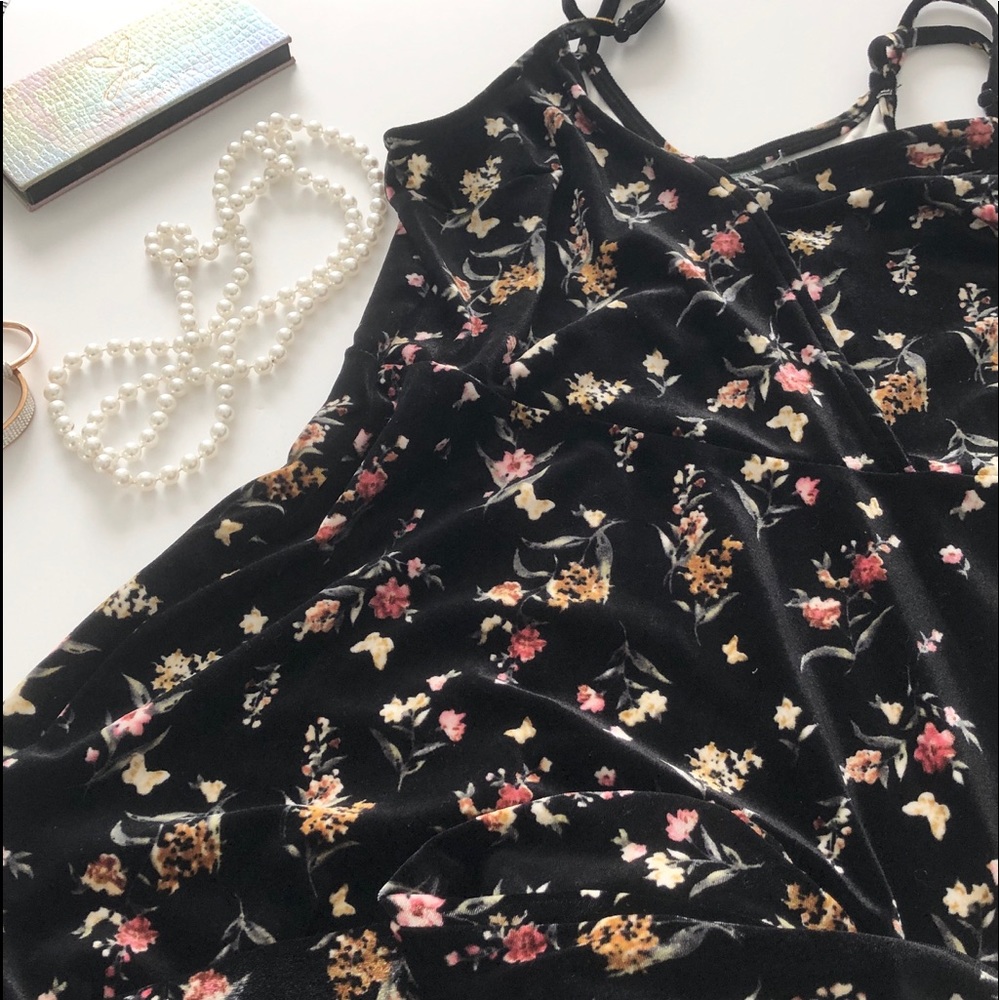 Wild Fable Velour Floral Maxi Dress
